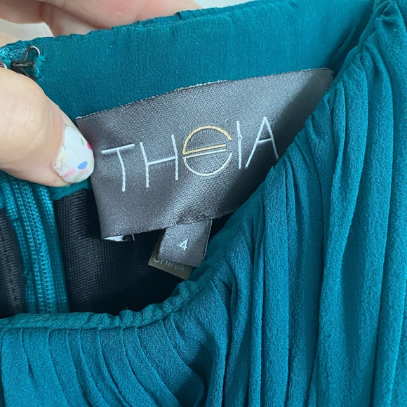 Theia strapless emerald cocktail dress | Size 4 | knee length - Picture 5 of 7